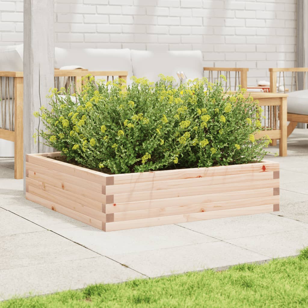 vidaXL Jardinera de madera maciza de pino 90x90x23 cm