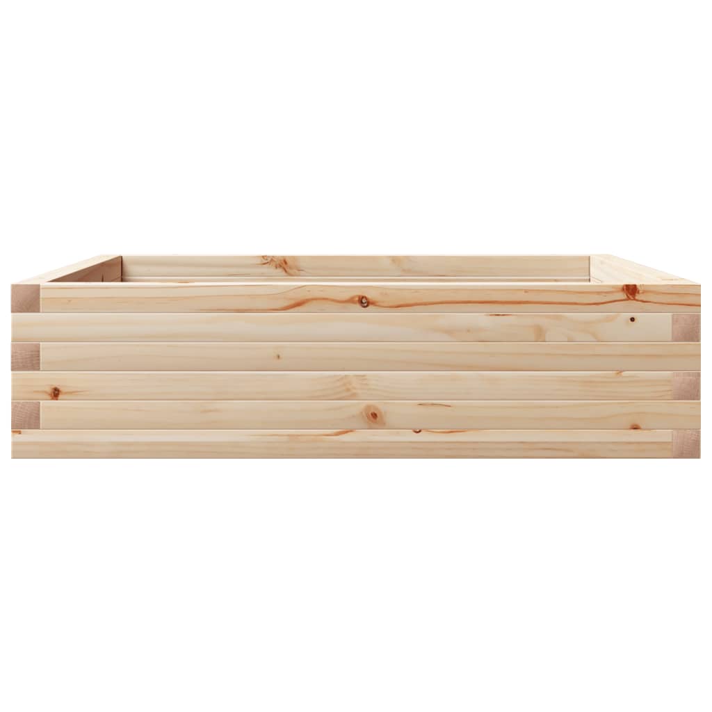 vidaXL Jardinera de madera maciza de pino 90x90x23 cm