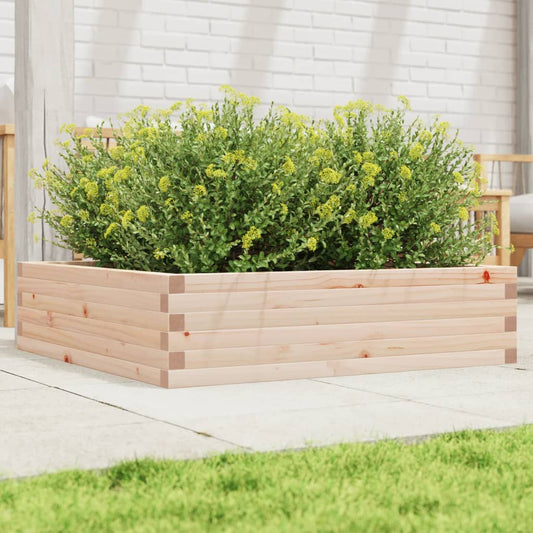 vidaXL Jardinera de madera maciza de pino 90x90x23 cm