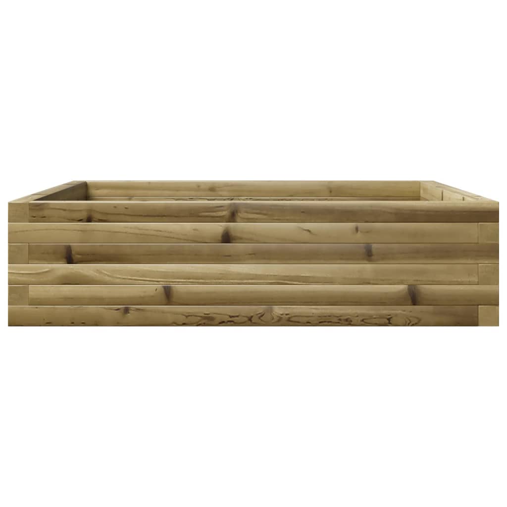 vidaXL Jardinera de madera de pino impregnada 90x90x23 cm