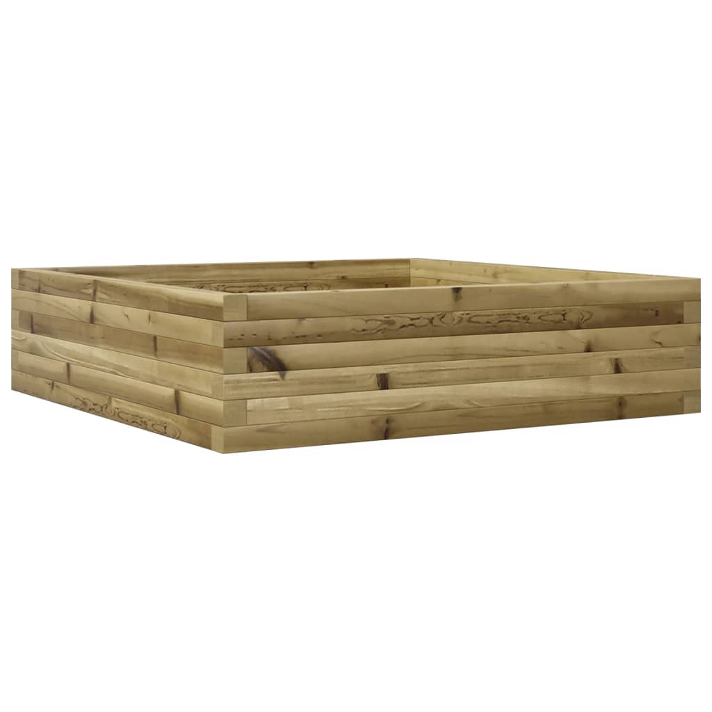 vidaXL Jardinera de madera de pino impregnada 90x90x23 cm