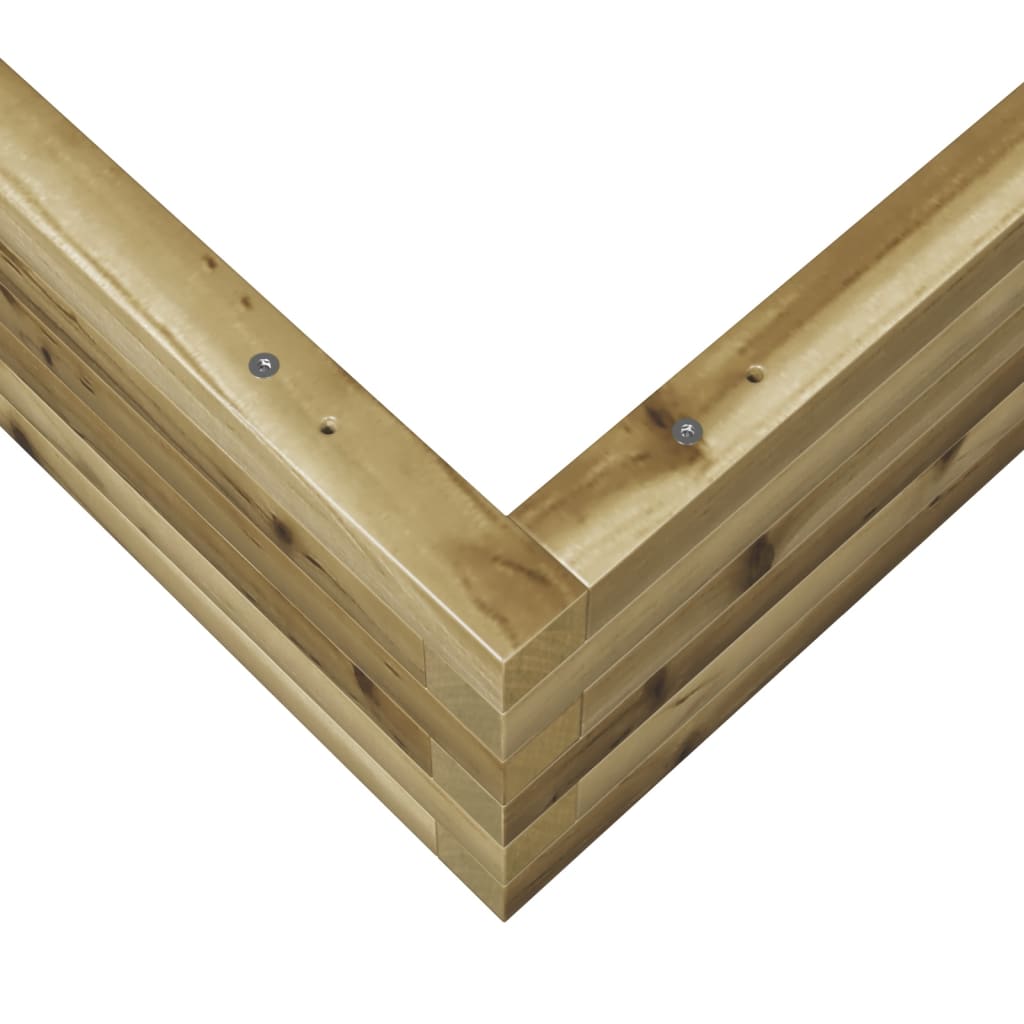 vidaXL Jardinera de madera de pino impregnada 90x90x23 cm