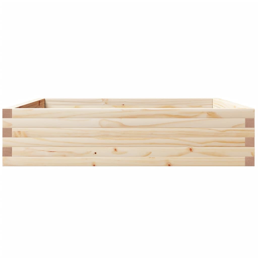 vidaXL Jardinera de madera maciza de pino 100x100x23 cm