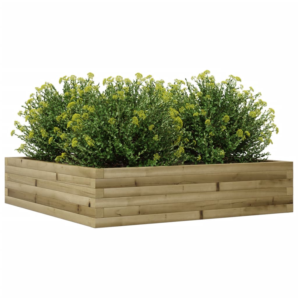 vidaXL Jardinera madera de pino impregnada 100x100x23 cm