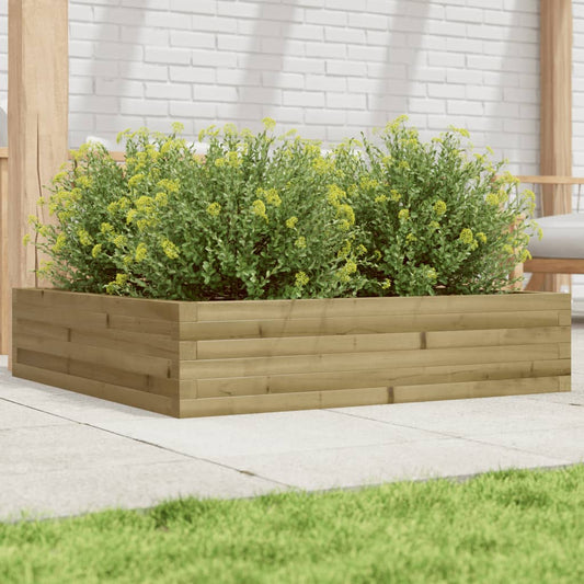 vidaXL Jardinera madera de pino impregnada 100x100x23 cm