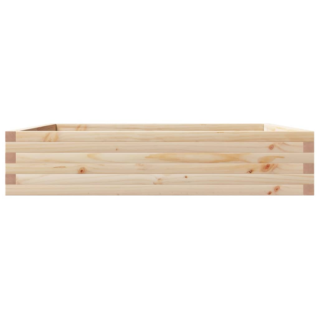 vidaXL Jardinera de madera maciza de pino 110x110x23 cm