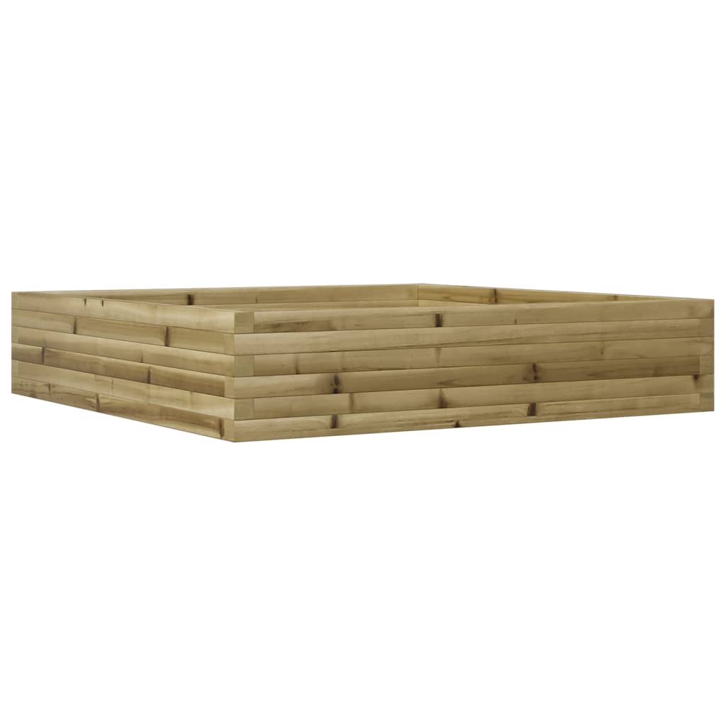 vidaXL Jardinera de madera de pino impregnada 110x110x23 cm