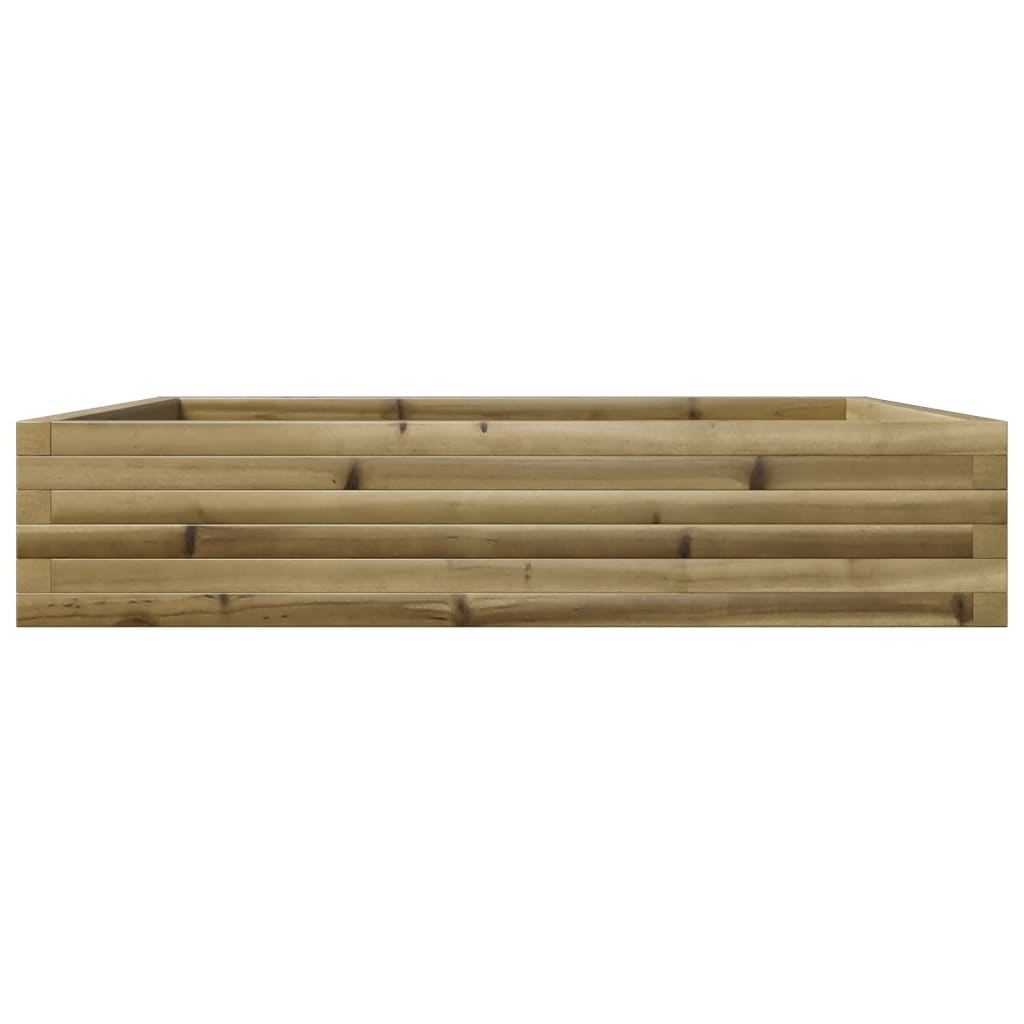 vidaXL Jardinera de madera de pino impregnada 110x110x23 cm