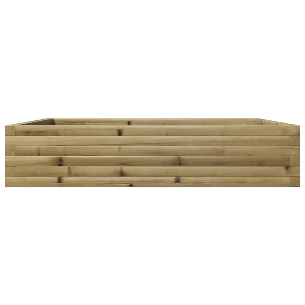 vidaXL Jardinera de madera de pino impregnada 110x110x23 cm