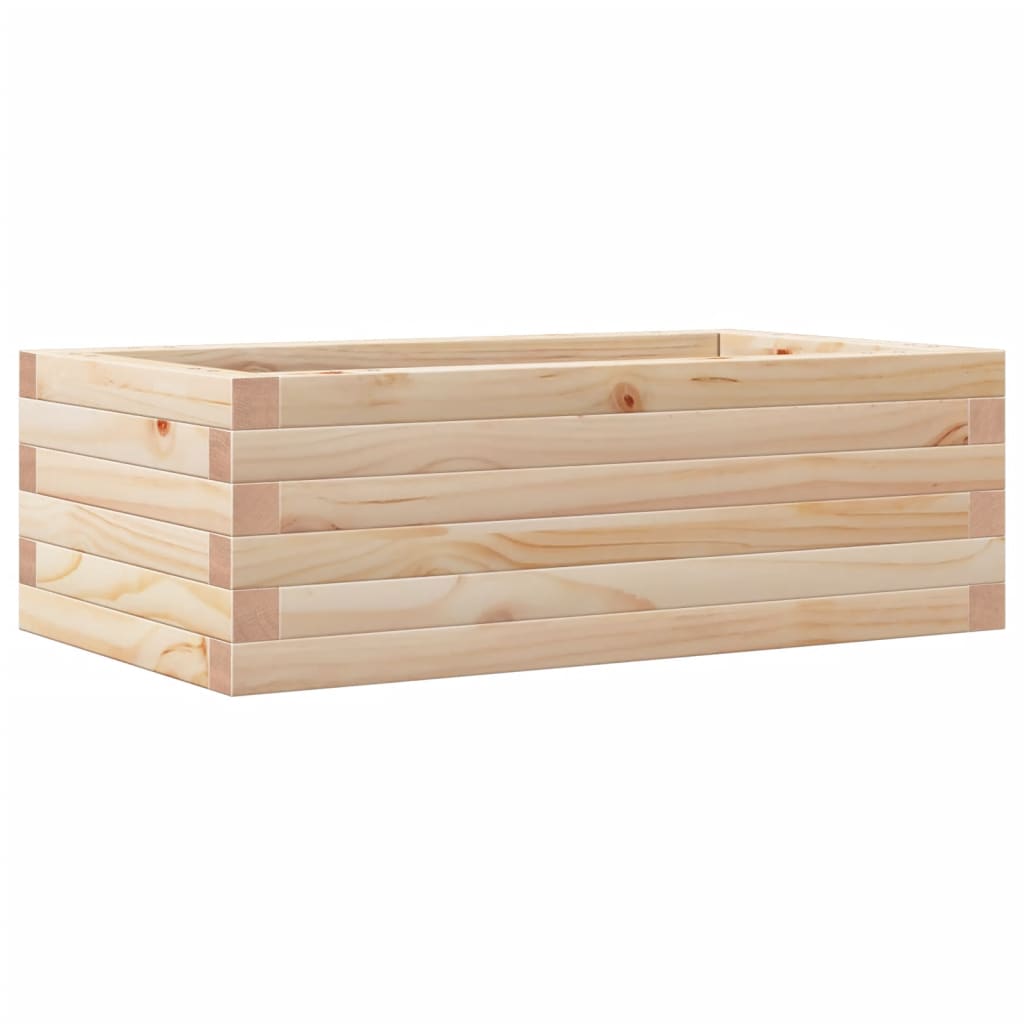 vidaXL Jardinera de madera maciza de pino 70x40x23 cm