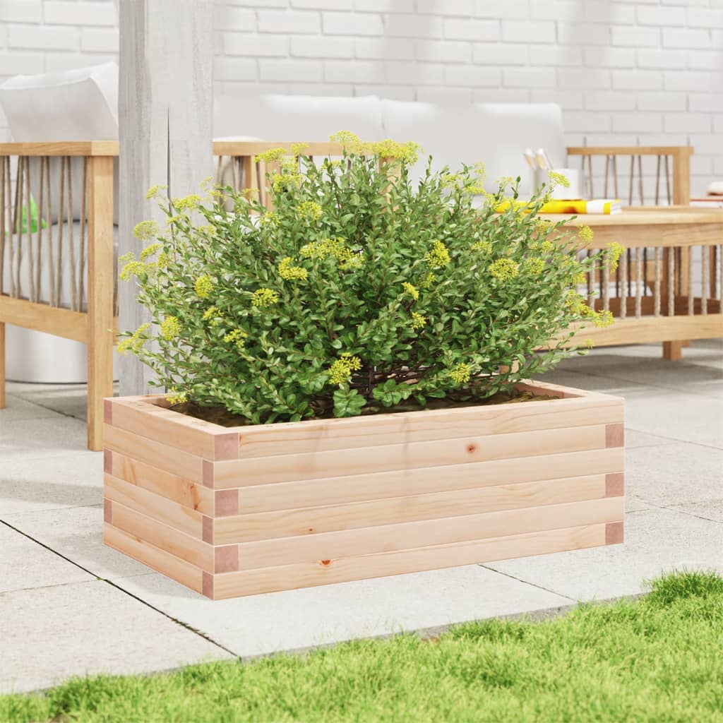 vidaXL Jardinera de madera maciza de pino 70x40x23 cm