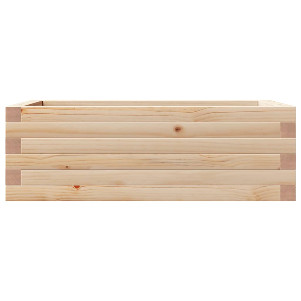 vidaXL Jardinera de madera maciza de pino 70x40x23 cm