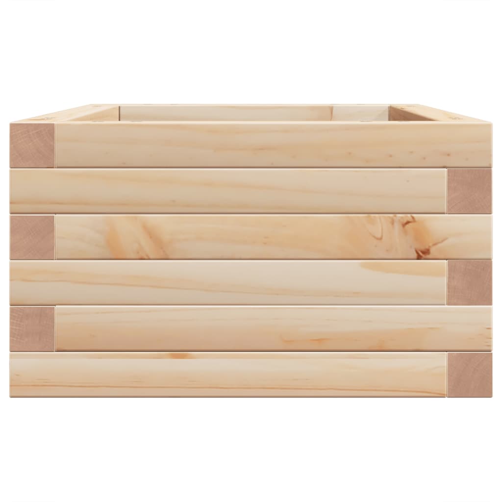 vidaXL Jardinera de madera maciza de pino 70x40x23 cm