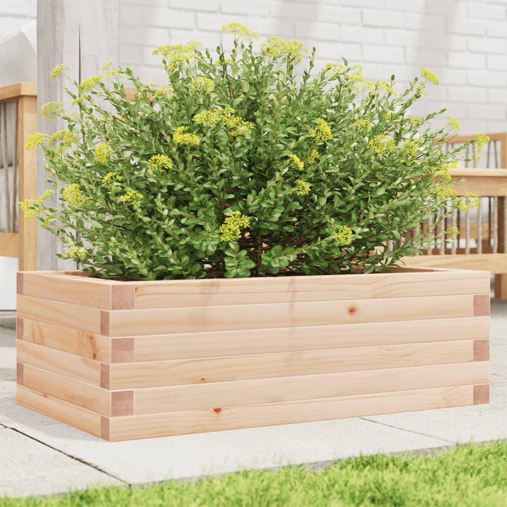 vidaXL Jardinera de madera maciza de pino 70x40x23 cm