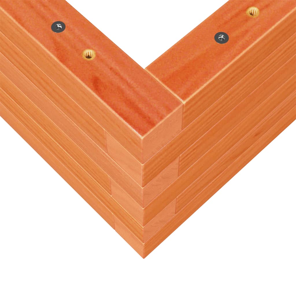 vidaXL Jardinera de madera maciza pino marrón cera 70x40x23 cm