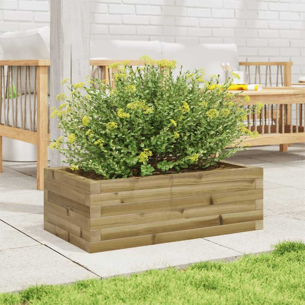 vidaXL Jardinera de madera de pino impregnada 70x40x23 cm