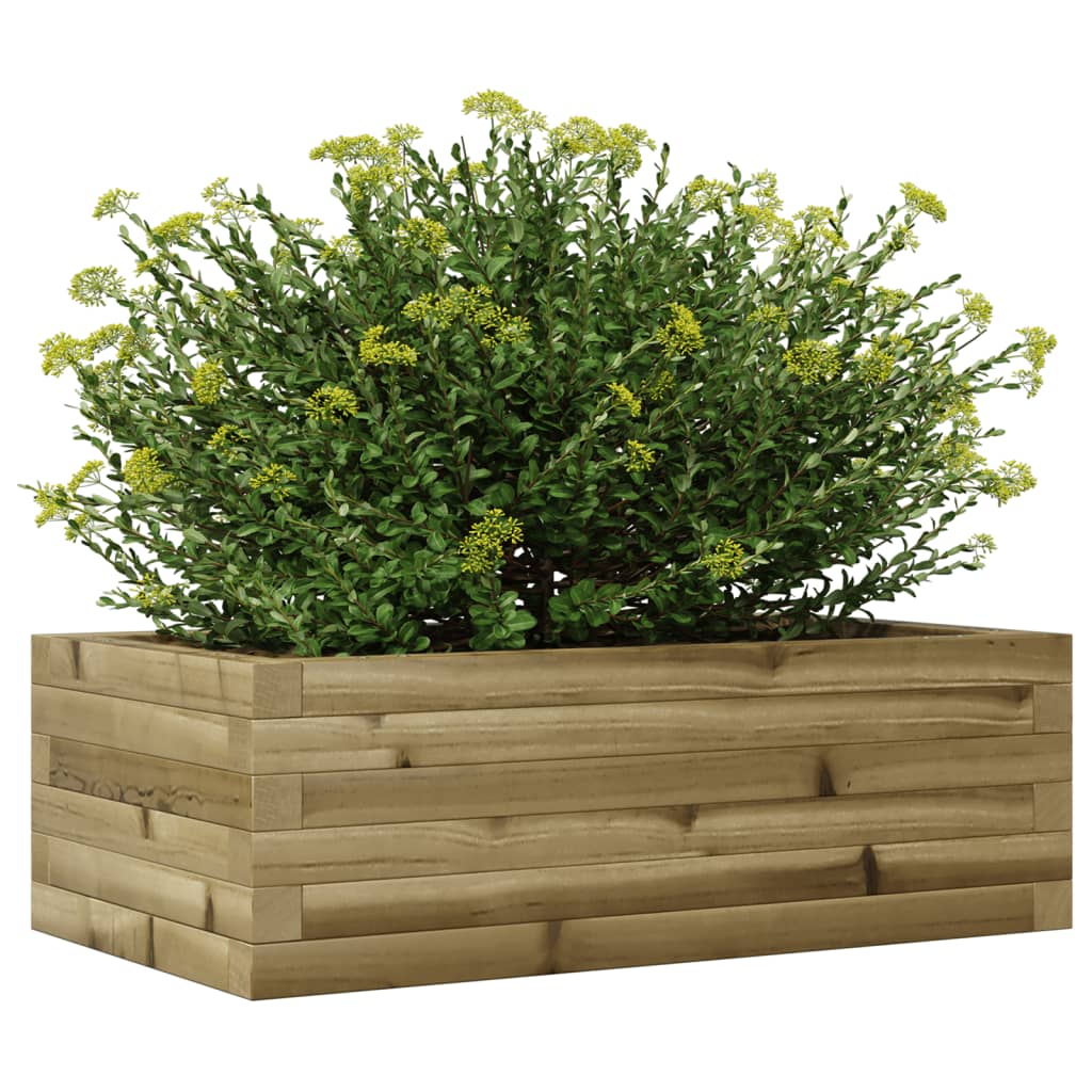 vidaXL Jardinera de madera de pino impregnada 70x40x23 cm