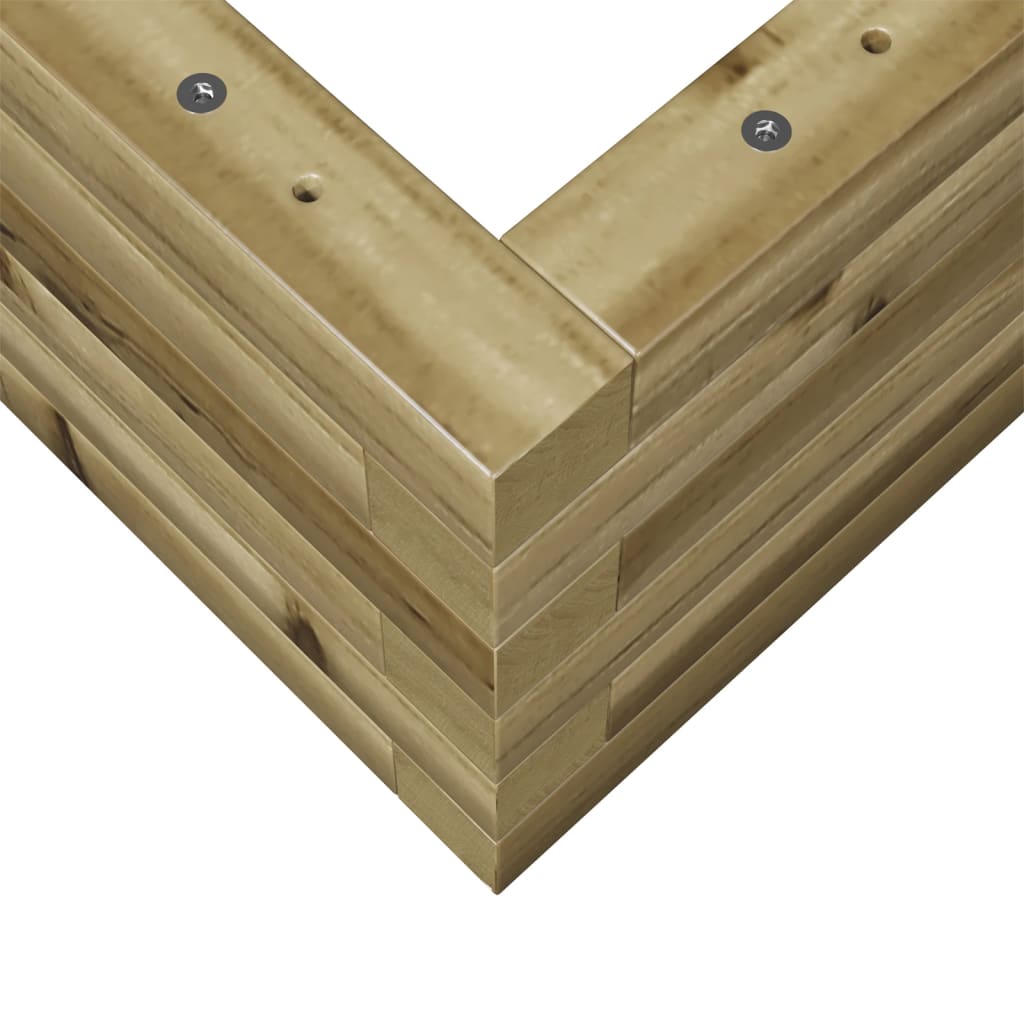 vidaXL Jardinera de madera de pino impregnada 70x40x23 cm