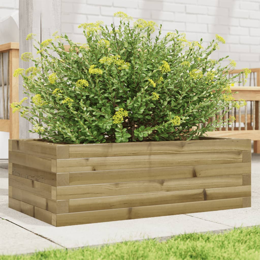 vidaXL Jardinera de madera de pino impregnada 70x40x23 cm