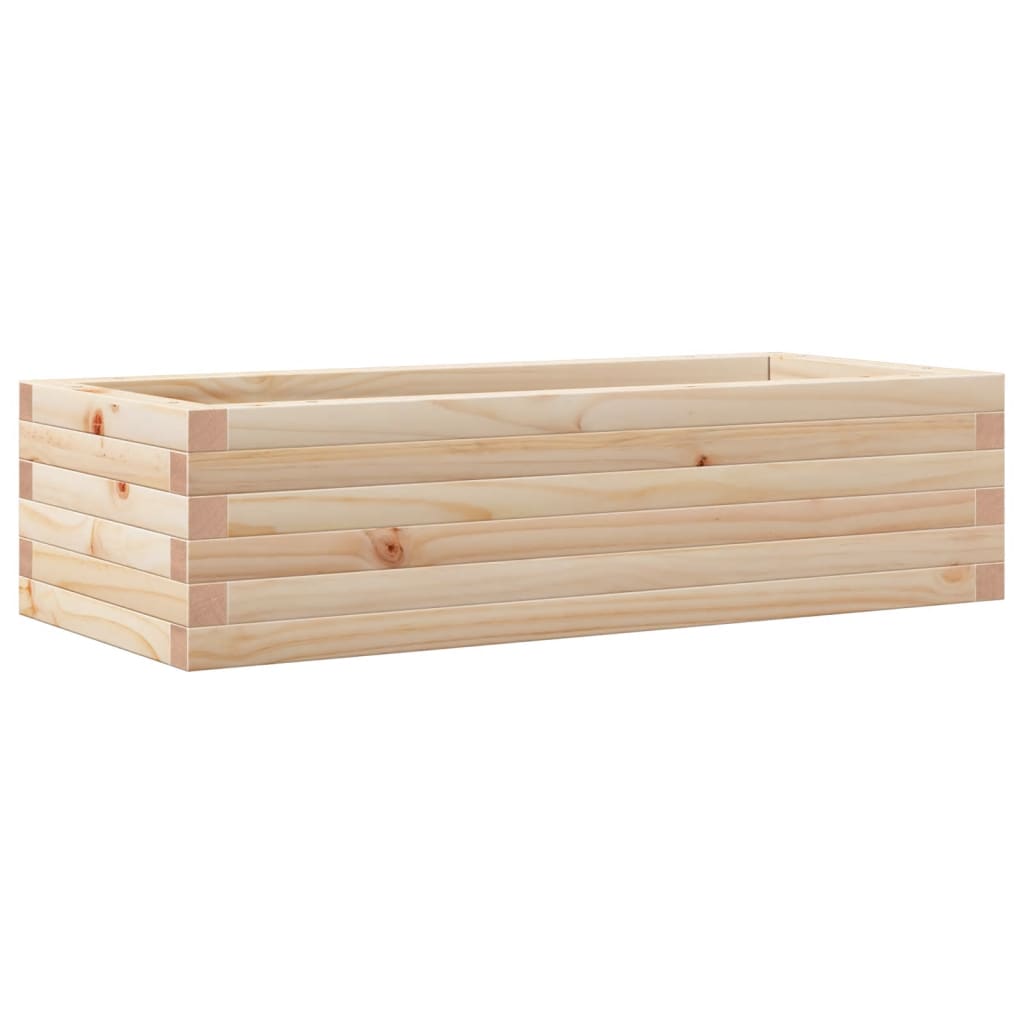 vidaXL Jardinera de madera maciza de pino 90x40x23 cm