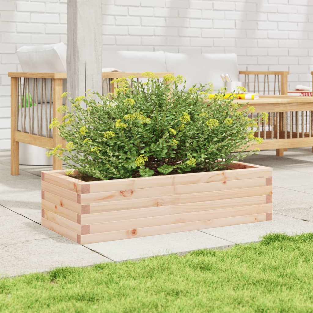 vidaXL Jardinera de madera maciza de pino 90x40x23 cm