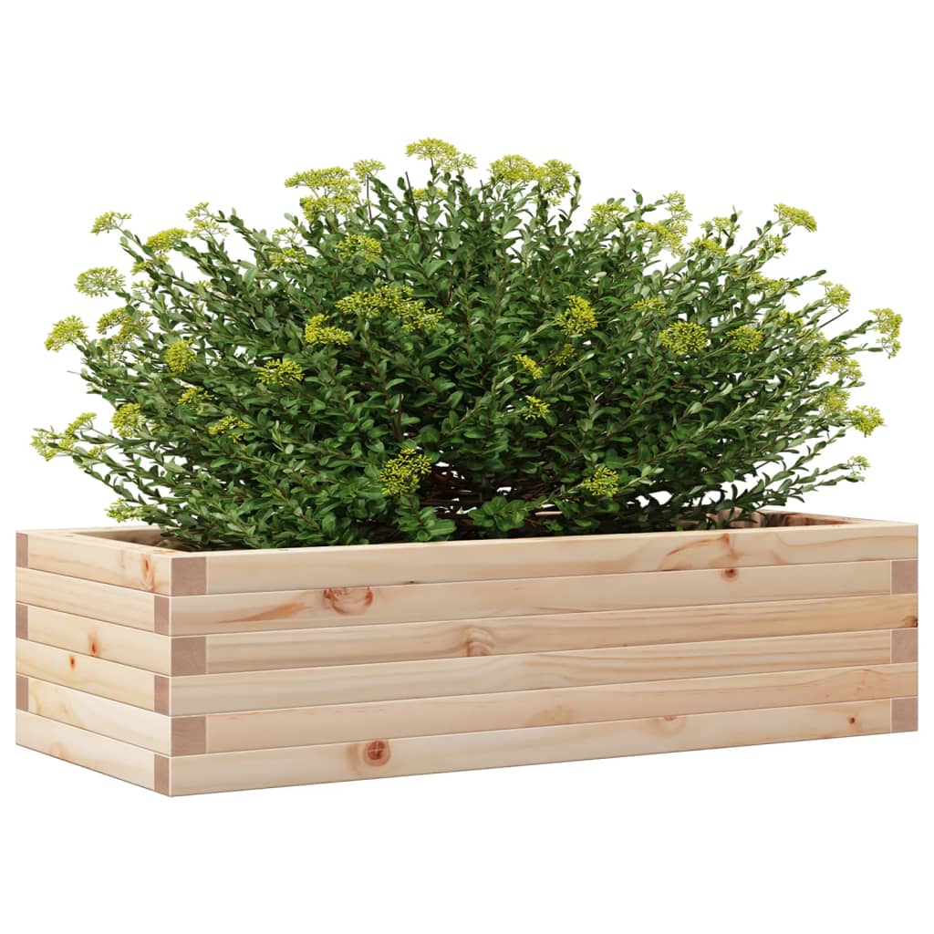 vidaXL Jardinera de madera maciza de pino 90x40x23 cm