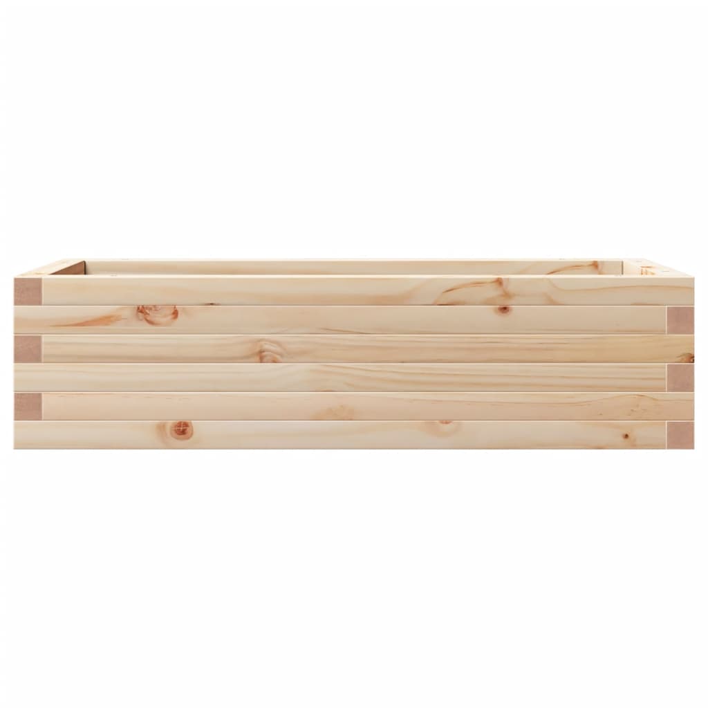 vidaXL Jardinera de madera maciza de pino 90x40x23 cm