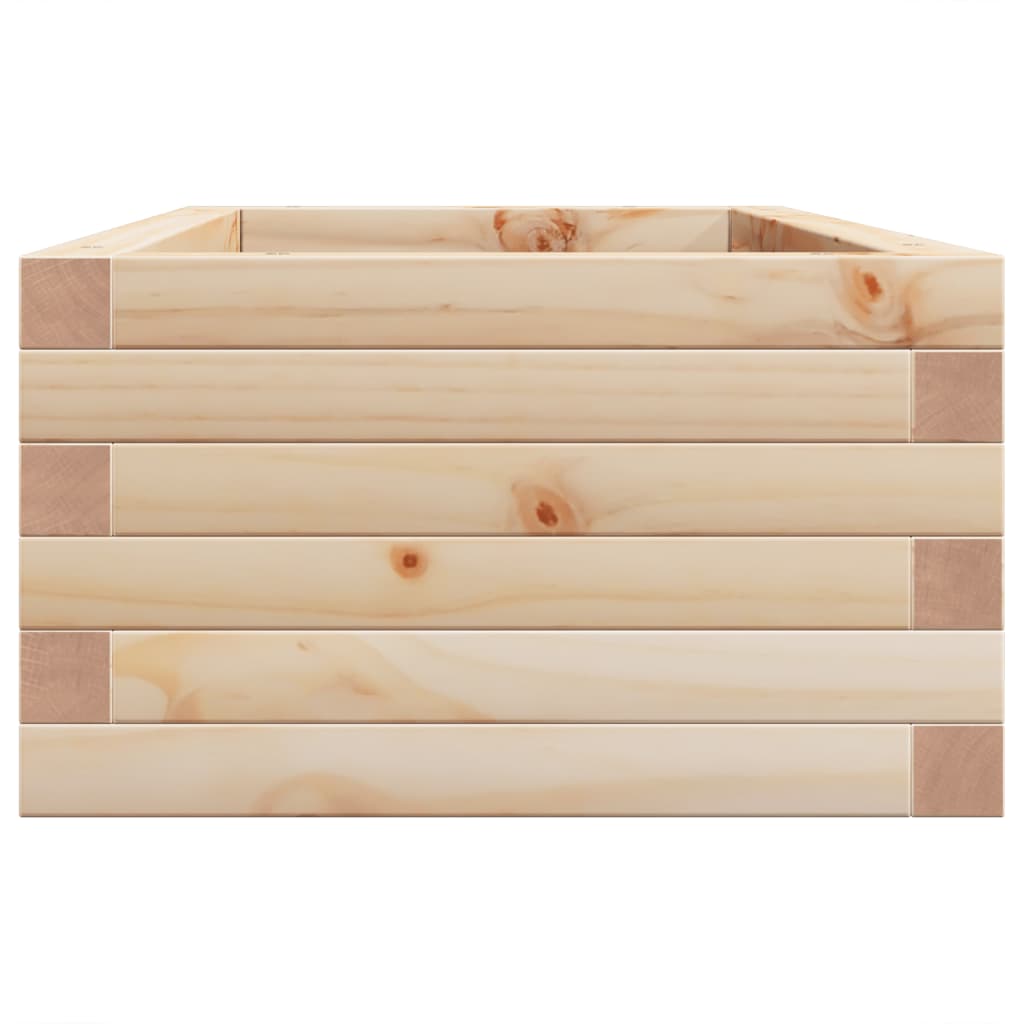 vidaXL Jardinera de madera maciza de pino 90x40x23 cm