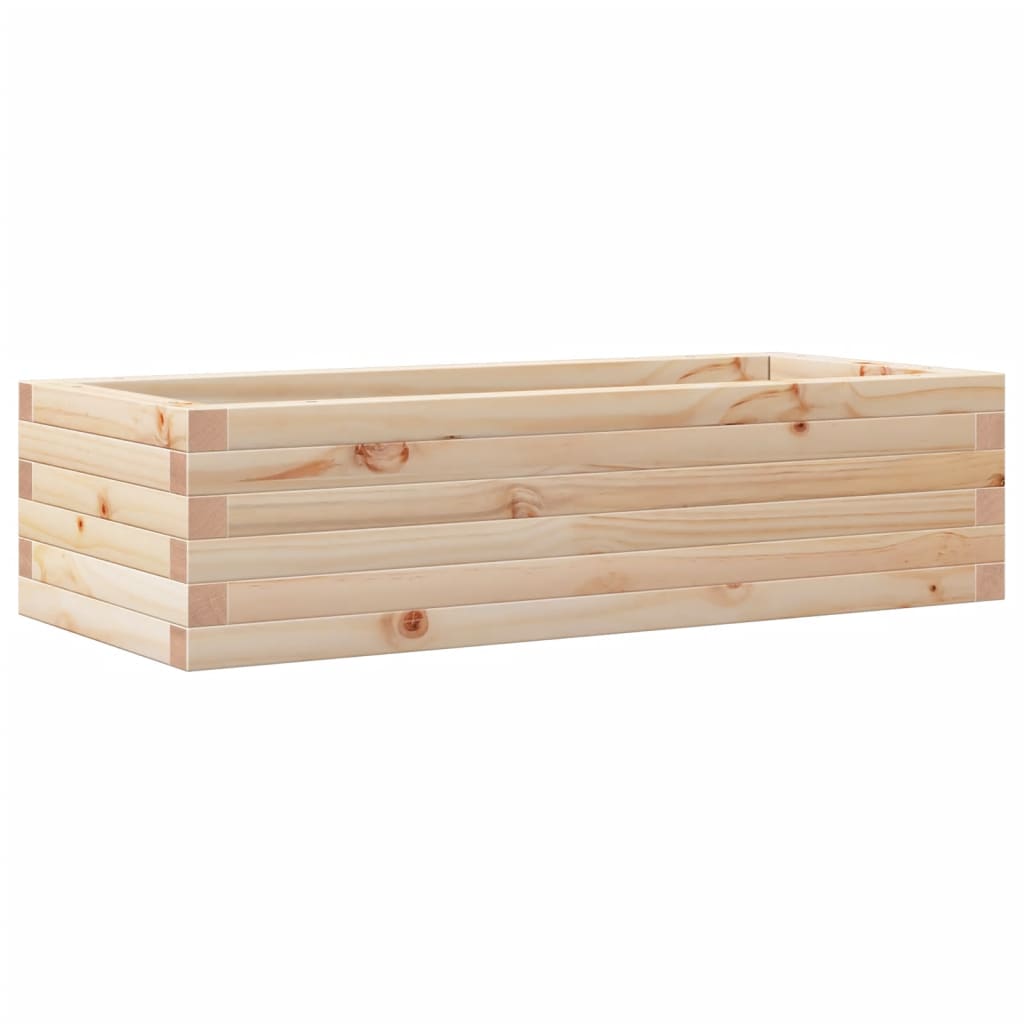 vidaXL Jardinera de madera maciza de pino 90x40x23 cm