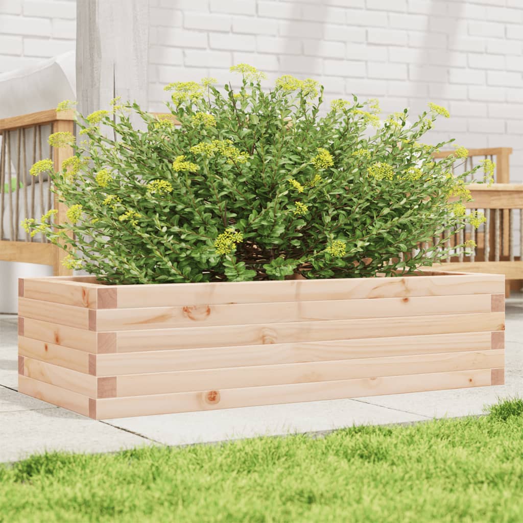 vidaXL Jardinera de madera maciza de pino 90x40x23 cm