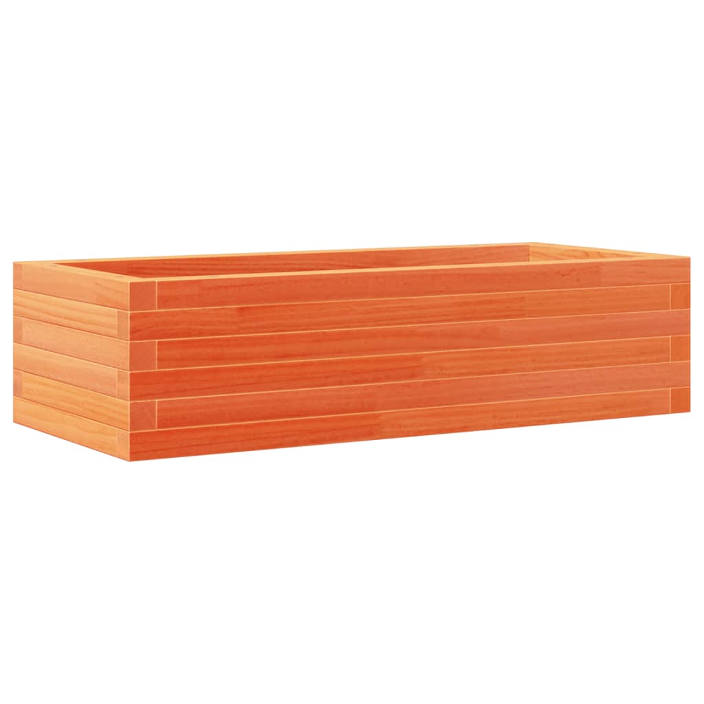 vidaXL Jardinera de madera maciza pino marrón cera 90x40x23 cm