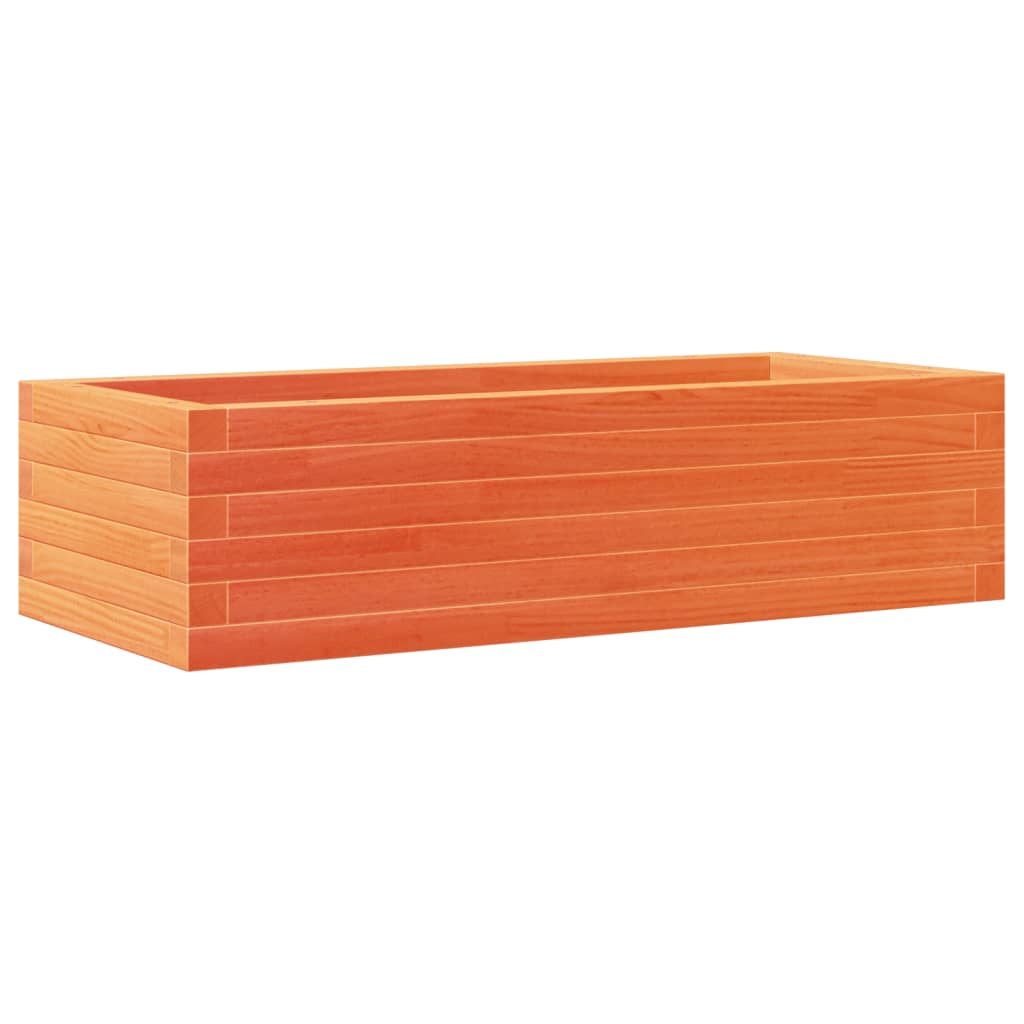 vidaXL Jardinera de madera maciza pino marrón cera 90x40x23 cm