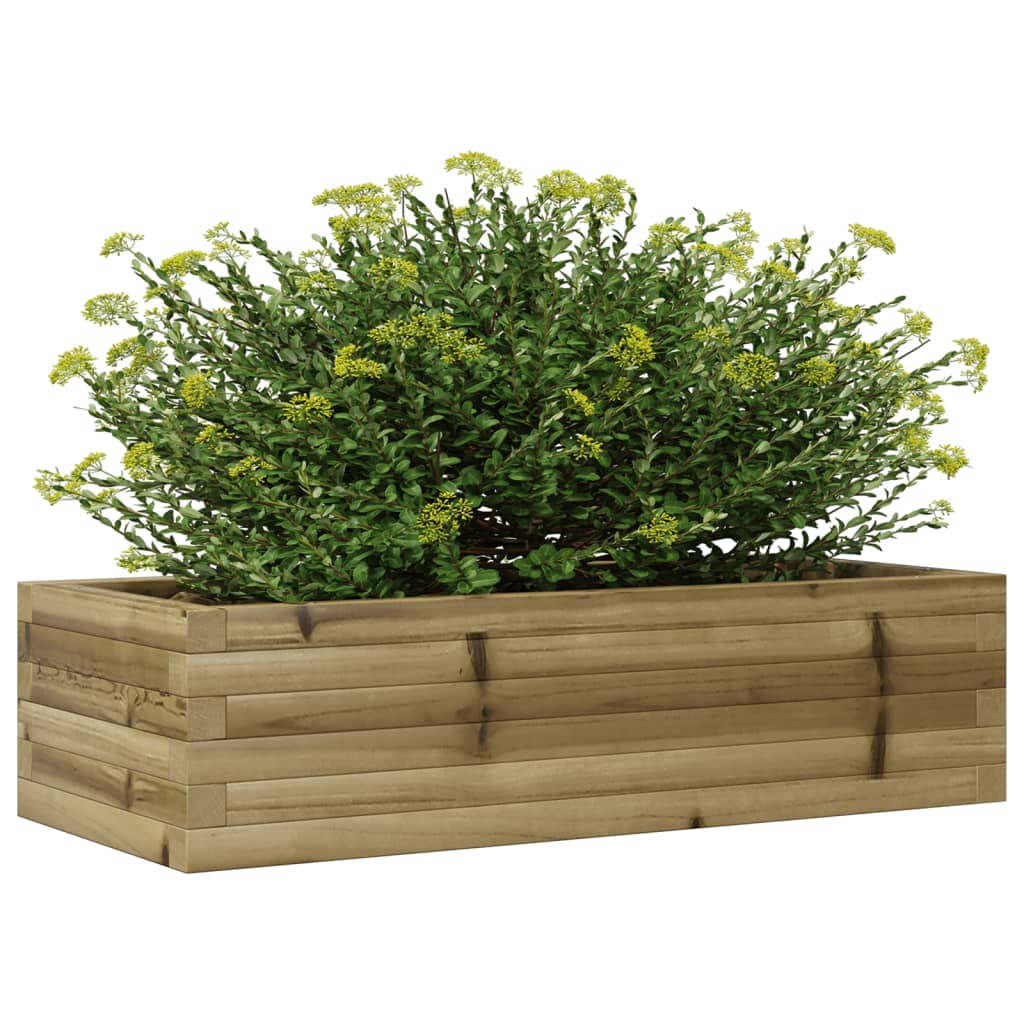 vidaXL Jardinera de madera de pino impregnada 90x40x23 cm