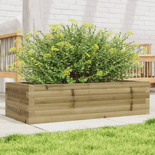 vidaXL Jardinera de madera de pino impregnada 90x40x23 cm