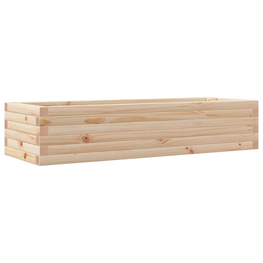 vidaXL Jardinera de madera maciza de pino 110x40x23 cm