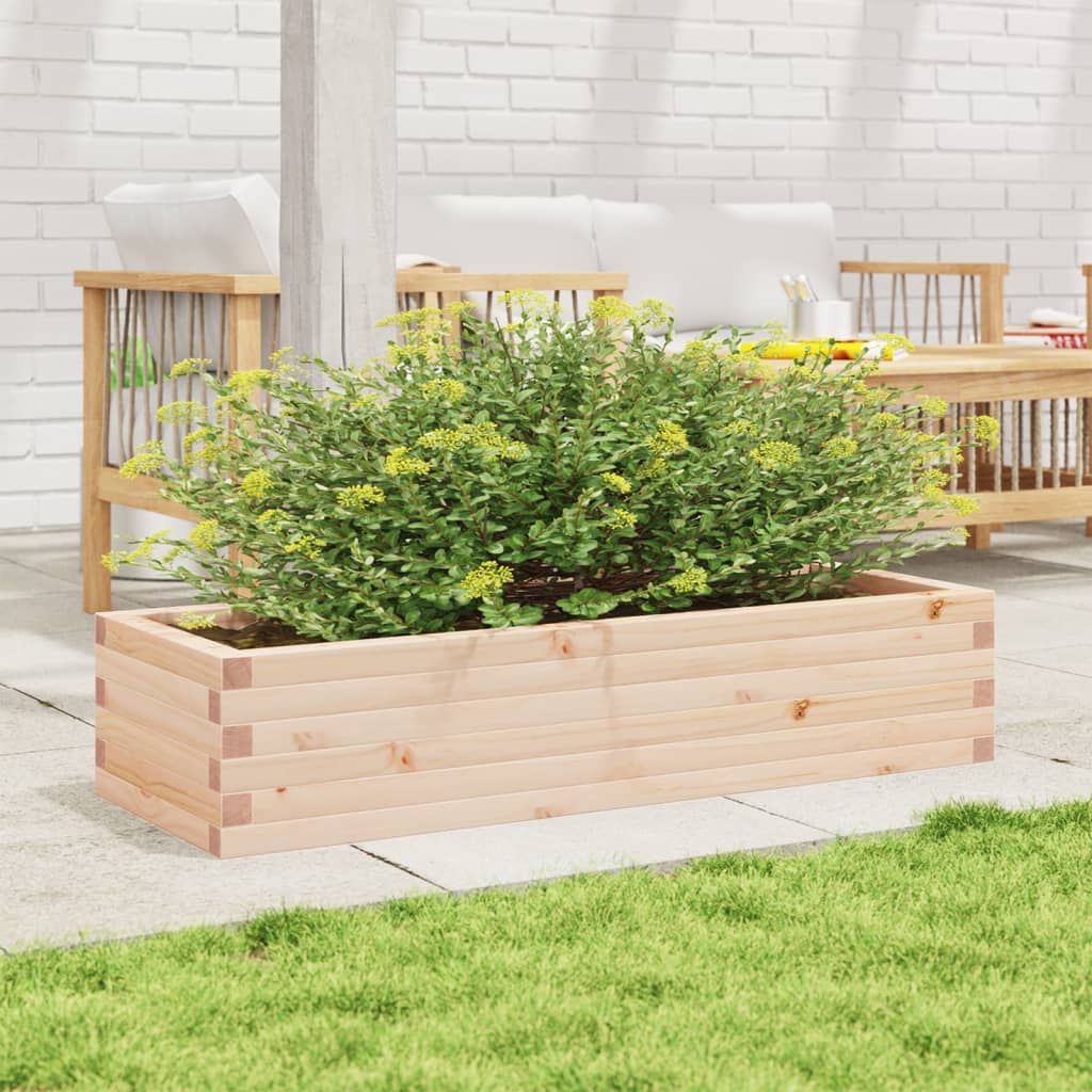 vidaXL Jardinera de madera maciza de pino 110x40x23 cm