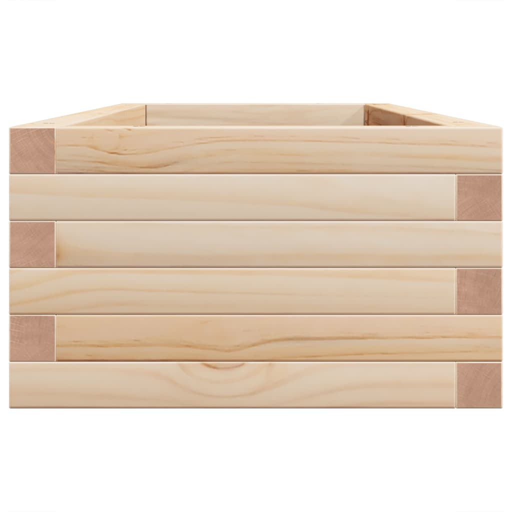 vidaXL Jardinera de madera maciza de pino 110x40x23 cm