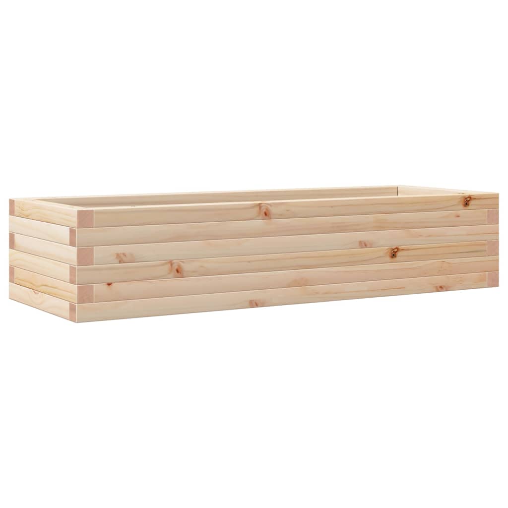 vidaXL Jardinera de madera maciza de pino 110x40x23 cm