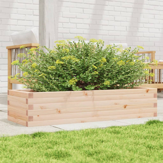 vidaXL Jardinera de madera maciza de pino 110x40x23 cm