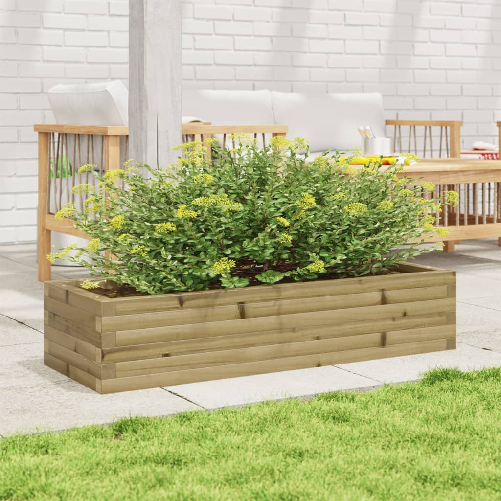 vidaXL Jardinera madera de pino impregnada 110x40x23 cm