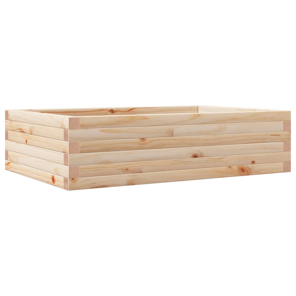 vidaXL Jardinera de madera maciza de pino 90x60x23 cm