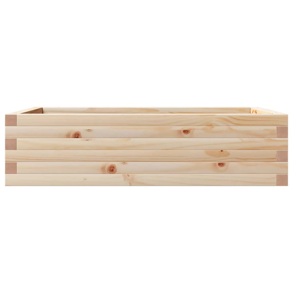 vidaXL Jardinera de madera maciza de pino 90x60x23 cm