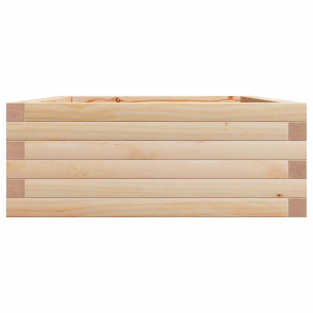 vidaXL Jardinera de madera maciza de pino 90x60x23 cm