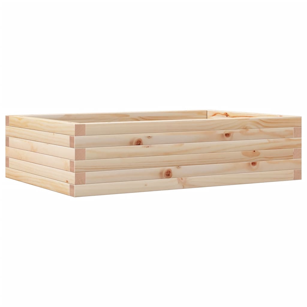 vidaXL Jardinera de madera maciza de pino 90x60x23 cm