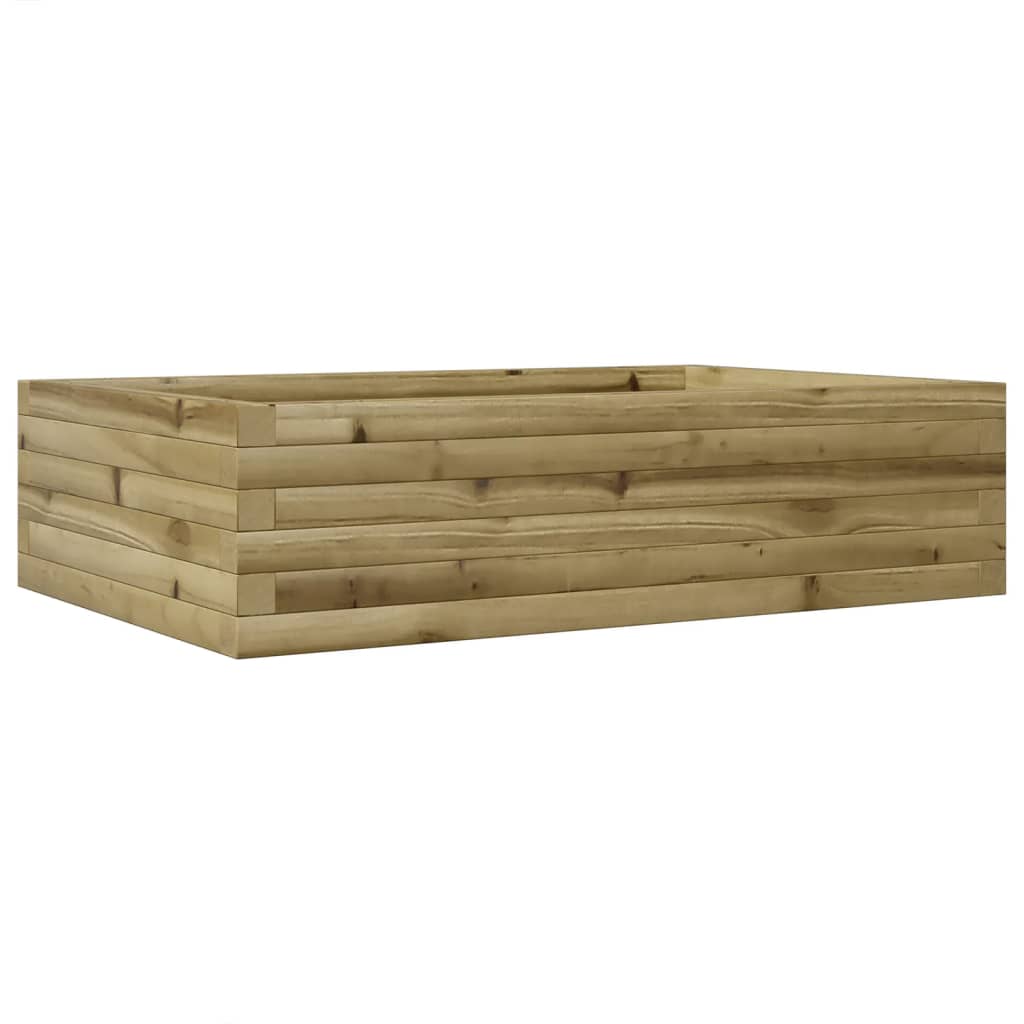 vidaXL Jardinera de madera de pino impregnada 90x60x23 cm