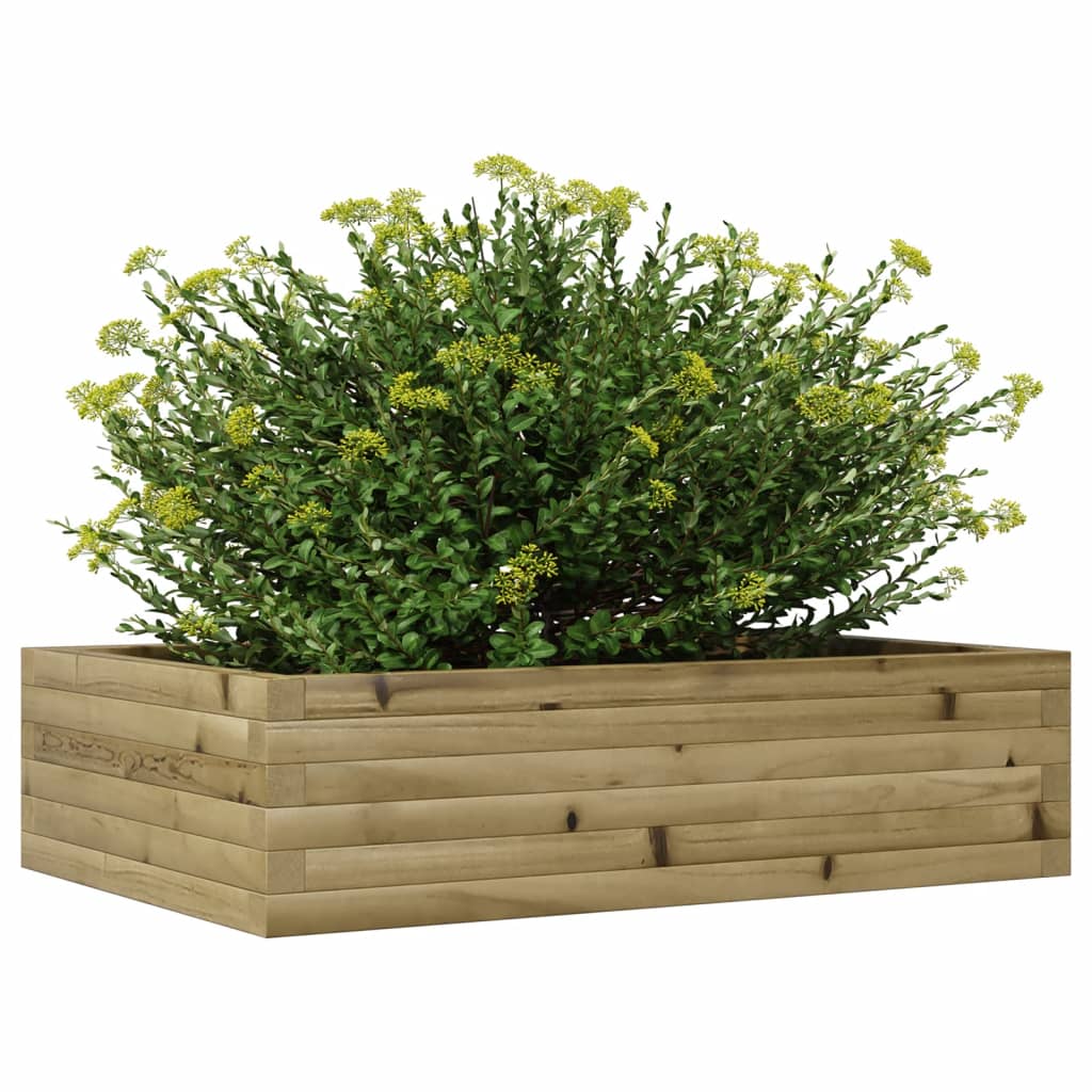 vidaXL Jardinera de madera de pino impregnada 90x60x23 cm