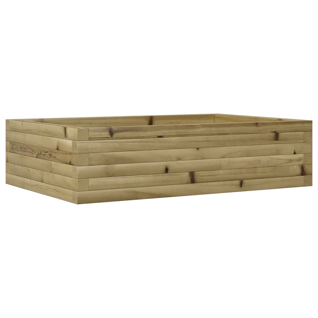 vidaXL Jardinera de madera de pino impregnada 90x60x23 cm