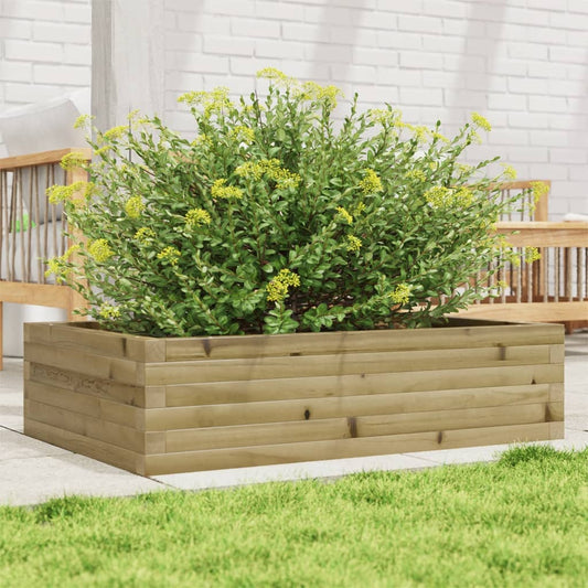 vidaXL Jardinera de madera de pino impregnada 90x60x23 cm