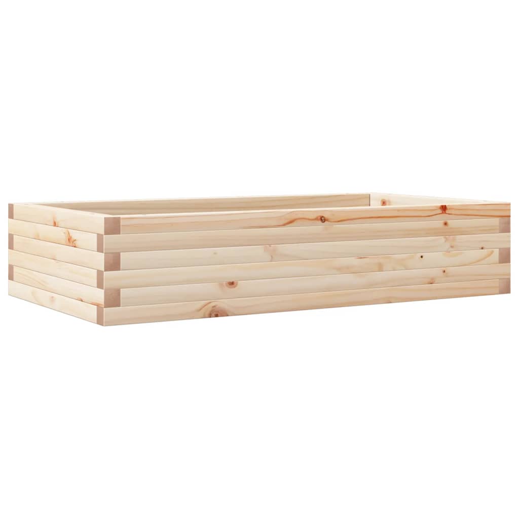 vidaXL Jardinera de madera maciza de pino 110x60x23 cm