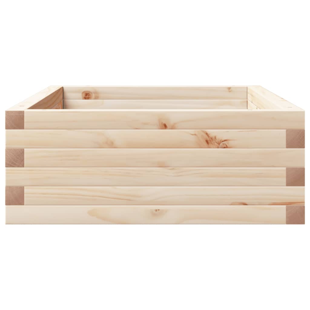 vidaXL Jardinera de madera maciza de pino 110x60x23 cm